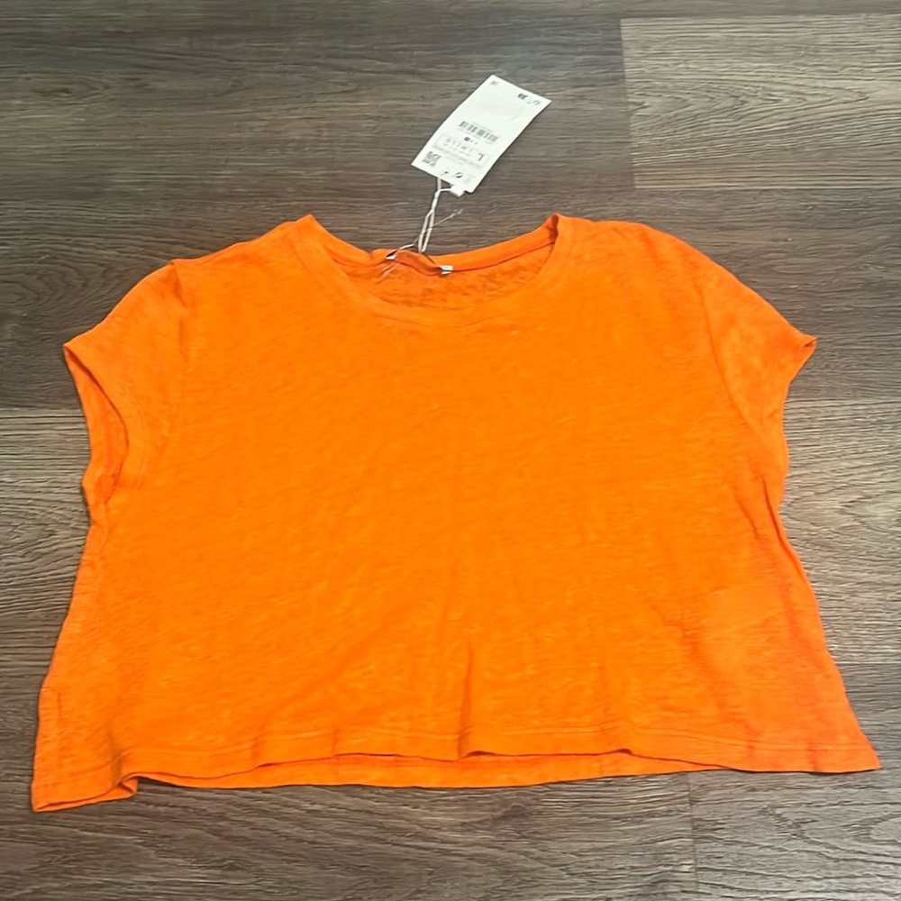 Zara Orange Crop Top